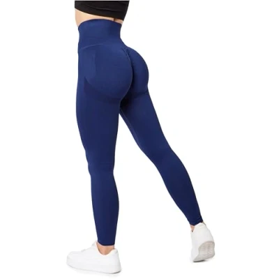 Afbeelding van Bellivalini BLV BLV50 255 LE Dames Leggings Push Up High Waist Scrunch Vrijetijdsbroek Lang Sport Sporbroek Yogabroek Marineblauw L