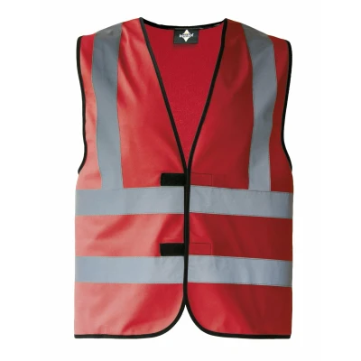 Afbeelding van Korntex Hi Vis Safety Vest With 4 Reflective Stripes Hannover KX140 Red