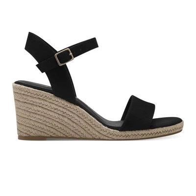 Afbeelding van Tamaris Espadrilles, Dames, Maat: 42, Black Textiel/ synthetisch