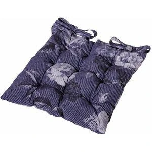 Afbeelding van Madison Toscane zitkussen 46x46 cm Denim flower blue