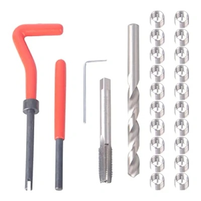 Afbeelding van DAYUAN M8 x 1,25 mm schroefdraadreparatieset, spiraaldraad reparatiegereedschap, draadinvoerset, compatibele handgereedschapsset voor autoreparatie