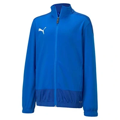 Afbeelding van Puma Teamgoal 23 trainingsjack Jr trainingspak voor jongens, zwart asfalt, 128, Electric Blue Lemonade Team Power