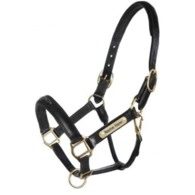 Afbeelding van HB Showtime Halster Horse Name Leer Zwart Cob
