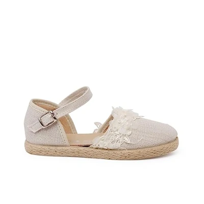 Afbeelding van Pisamonas Ceremonia Espadrilles voor kinderen, Maat: 35, Beige Textiel