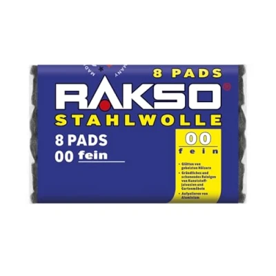 Afbeelding van RAKSO staalwol 8 pads 00 Fijne