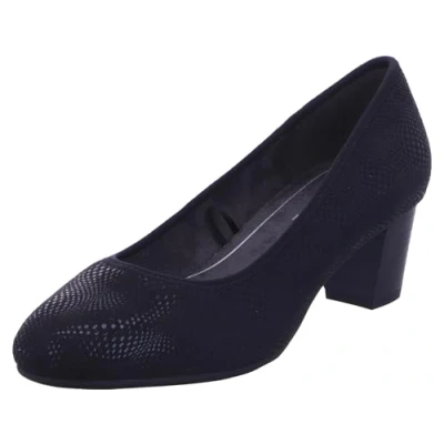 Afbeelding van Jana Escarpins à talon bloc pour femme Vegan Structure noire Taille 39 EU, noire, EU