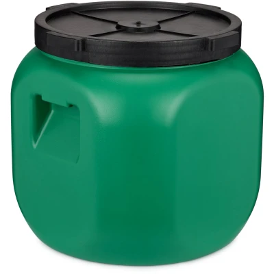 Afbeelding van Garronda 40L Kunststof Trommel Met Deksel Vat HDPE Voedselvat Tuin Hobbock Groen GD DOL Barrel Green