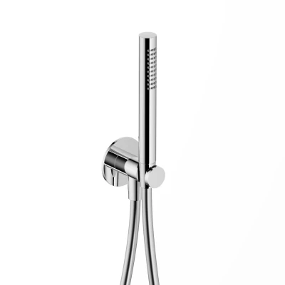Afbeelding van Hotbath Handdouche met wandsteun + uitlaat en doucheslang 150cm Chroom AC440CR