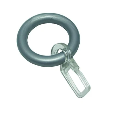 Afbeelding van Gardinia Ringen met klaphaken, mat, kunststof, ABS, zilver, 6 mm
