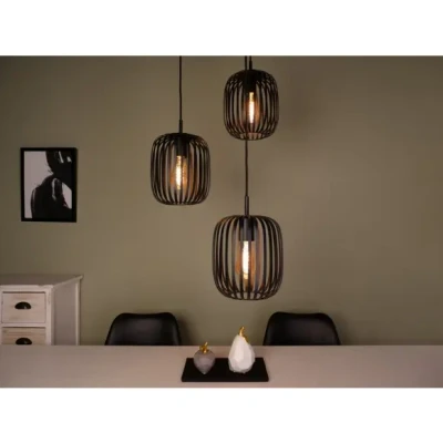 Afbeelding van ROMAZZINA hanglamp E27 Zwart Staal EGLO
