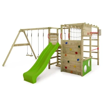 Afbeelding van Aire de jeux avec balançoire et toboggan ActionArena Air XXL Tour