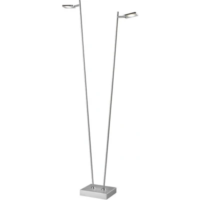 Afbeelding van Freelight Vloerlamp Block mat chroom 2 lichts