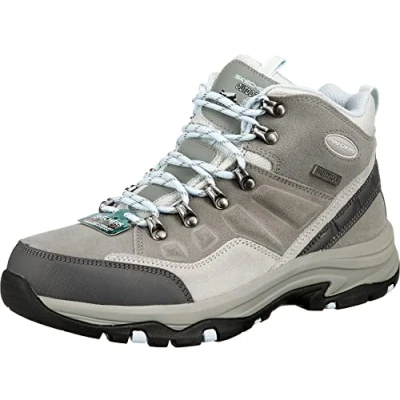 Afbeelding van Skechers Veterboots, Dames, Maat: 37, Grau gry Leer en textiel