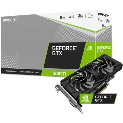 Image de Carte Graphique PNY GeForce GTX 1660 Ti VCG1660T6DFPPB 6Go GDDR6 1770MHz PCI Express x16 Noir