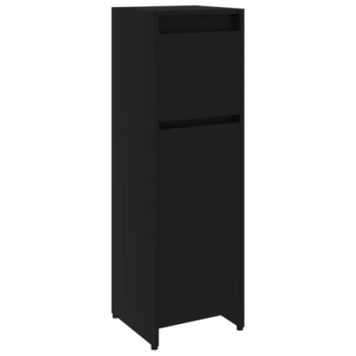 Image de vidaXL Armoire de salle bain Noir 30x30x95 cm Bois d&#039;ingénierie802661