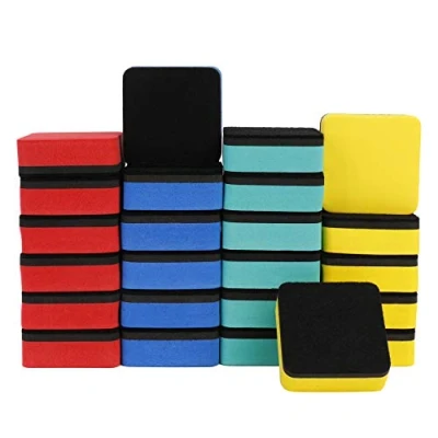 Afbeelding van Magnetische veegborstel, 24 stuks, voor kinderen, whiteboard, sponsreiniger droog wissen en markers, 5 x 2 cm, rubberreiniger school, kantoor