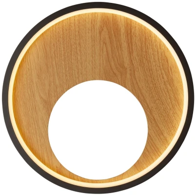 Afbeelding van Curio LED wandlamp, houtlook