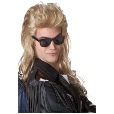 Afbeelding van CALIFORNIA COSTUMES Blonde jaren 80 mullet pruik