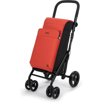 Afbeelding van Carlett URBAN Quad LETT430 Cooler Boodschappentrolley Koelvak 4 wielen Opvouwbaar 50 L Sun Rood