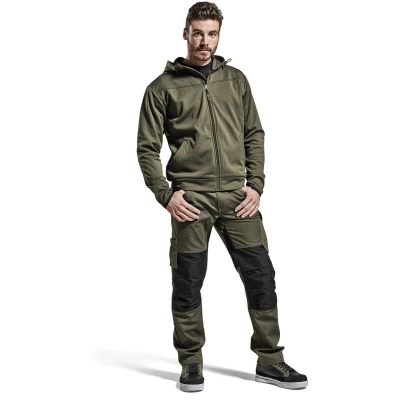 Afbeelding van Blåkläder Pantalon travail unite modèle court ripstop stretch noir vert, XS, Convient aux l&#039;élevage d&#039;animaux