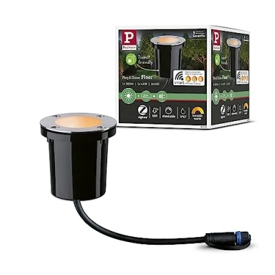 Afbeelding van PAULMANN 94588 LED vloerinbouwlamp 4.6 W Zwart, RVS