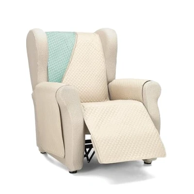 Afbeelding van Martina Home Diamond bankovertrek, 1 vierkant/Relax Beige/Aqua