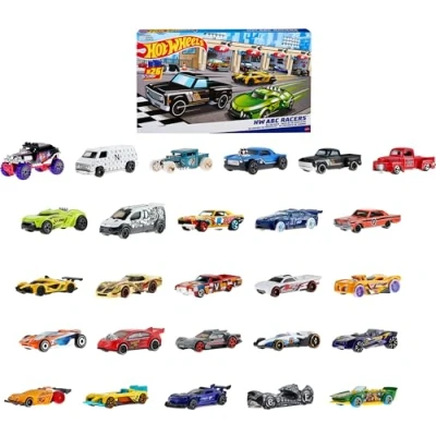 Afbeelding van Hot Wheels ABC Racers, set van 26 speelgoedauto&#039;s