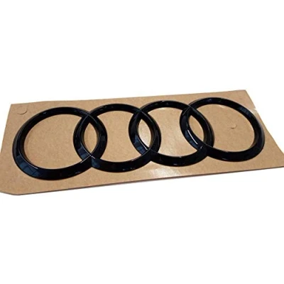 Afbeelding van Audi 8V7071802 ringen met logo, zwart, Tuning Exclusive Black Edition voor Q3 (type F3) Sportback