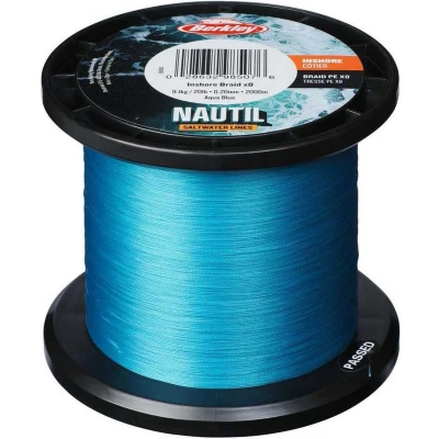 Afbeelding van Berkley Nautil Inshore x8 Gevlochten lijn Aqua Blue 300m 0.30mm (18.1kg)