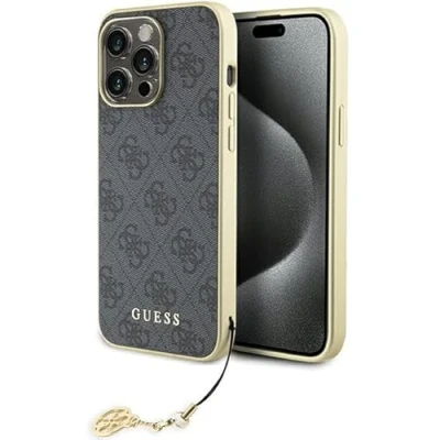 Afbeelding van Guess 4G Charms Back Case Geschikt voor Apple iPhone 15 Pro Max (6.7&quot;) Grijs