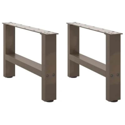 Afbeelding van vidaXL Salontafelpoten naturel staal 2 st 50x(30 31) cm