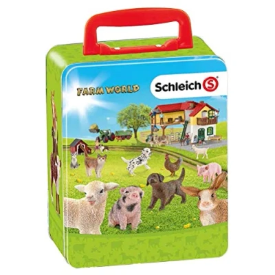 Afbeelding van Theo Klein 3113 Schleich Farm World koffer voor verzameling van 18 boerderijdieren