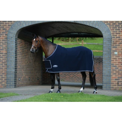 Image de Weatherbeeta Couverture de Concours Wool Standard Neck Marine/Blanc 145/195
