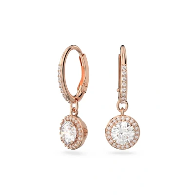 Afbeelding van Swarovski dames Constella oorringen met kristal in de kleur Roségoud