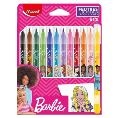 Afbeelding van Maped, Kleurpotloden, Pennenetui 12ST Barbie (Gekleurd, 12 x)
