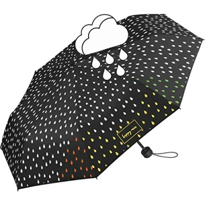 Afbeelding van Zwarte paraplu kleurverandering bij regen, zwart.,