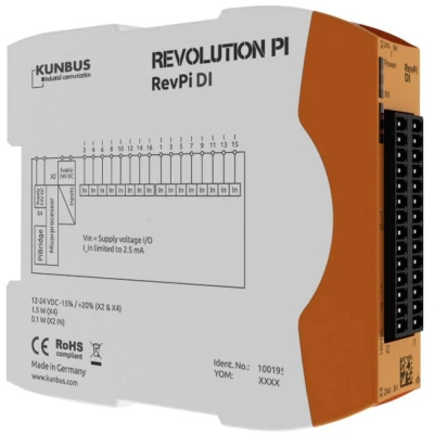 Afbeelding van Revolution Pi by Kunbus RevPi DI PR100195 PLC uitbreidingsmodule 24 V
