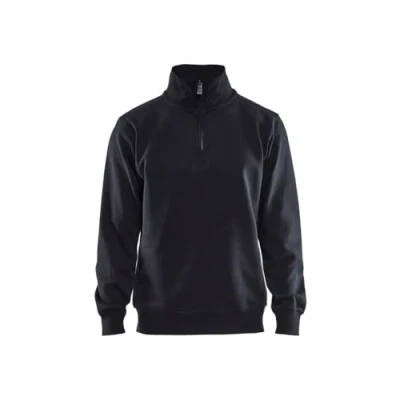 Afbeelding van Blaklader 3365 Werksweater 1/2 Rits Zwart Maat xs