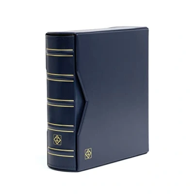 Afbeelding van Leuchtturm Leuchtturm, Ansicht kaarten, Album C6 (gebonden) voor 200 kaarten (195x130 mm.) met 50 bladen, incl. cassette Blauw afm: 280x290x86 mm.