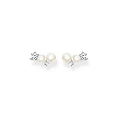 Afbeelding van Thomas Sabo, Oorbellen van sterling zilver zirkoniumoxide voor dames, zilver, 1,3 cm H2211 167 14, cm, zirkonia, zilverkleurig, Zirkonia