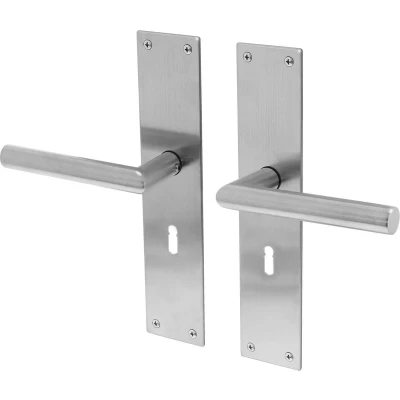 Afbeelding van Deurkruk Lavuzo Nuoro RVS Deurklink op schild SL56 Per set