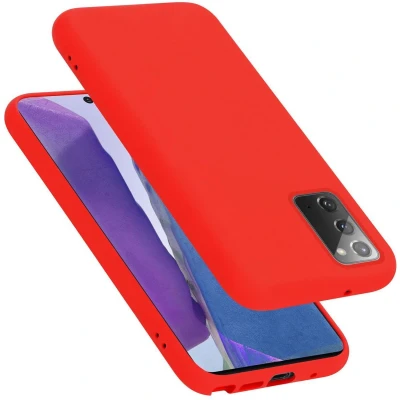 Afbeelding van Cadorabo Hoesje geschikt voor Samsung Galaxy NOTE 20 in LIQUID ROOD Beschermhoes gemaakt van flexibel TPU silicone Case Cover