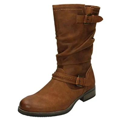 Afbeelding van Rieker 98860 hoge laarzen dames, Bruin