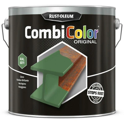 Afbeelding van Rust Oleum CombiColor Hoogglans Kleur: Reseda Groen RAL 6011 art. nr. 7335, Inhoud: 2,5 liter
