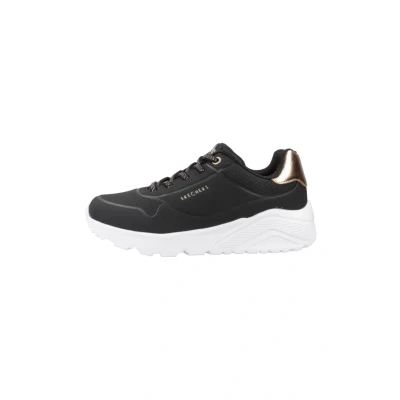 Afbeelding van Skechers Uno Lite meisjes sneakers zwart goud Maat 38 Extra comfort Memory Foam