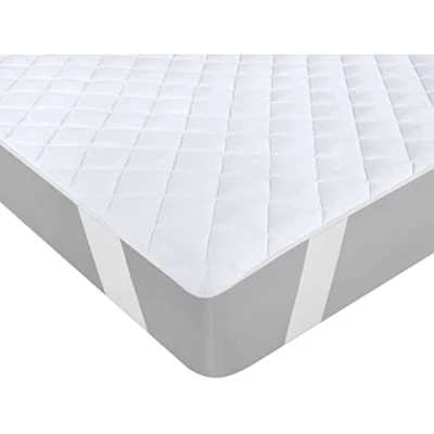 Afbeelding van Beddengoed Matrasbeschermer, katoenen koord, 160 x 200 cm, kleine microvezel matrasstopper, 4 hoekrubbers, voor boxspringbedden