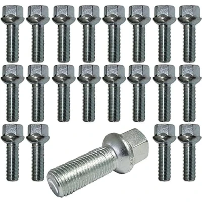 Afbeelding van 20 stuks kogelbouten M12 x 1,5 21 mm voor Mercedes aluminium velgen