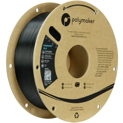 Afbeelding van Polymaker PA12002 filament PLA kunststof Highspeed 1.75 mm 1000 g Zwart PolySonic™ 1 stuk(s)