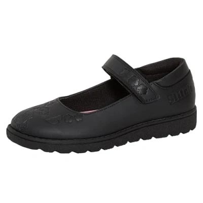 Afbeelding van Disney Stitch, schoolschoenen voor meisjes, kinderen, zwart, eenvoudige sluiting, stevige zool, mocassins, Zwart