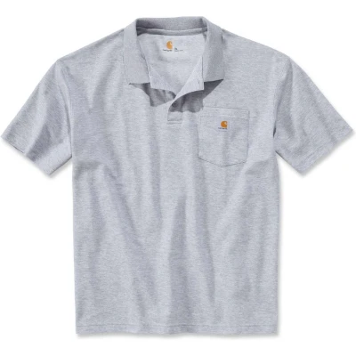 Afbeelding van Carhartt Contractor&#039;s Work Pocket Heather Grey Polo Heren